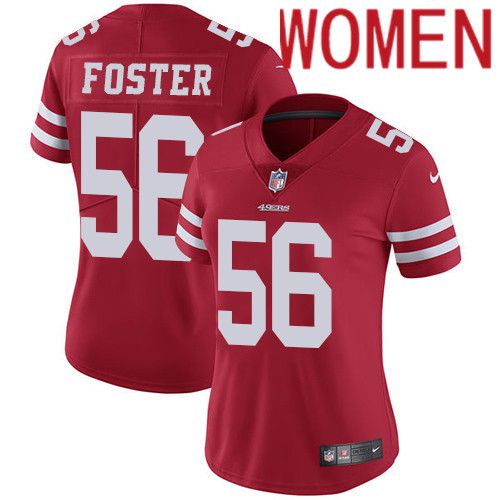 Women San Francisco 49ers #56 Reuben Foster Nike Red Vapor Limited NFL Jersey